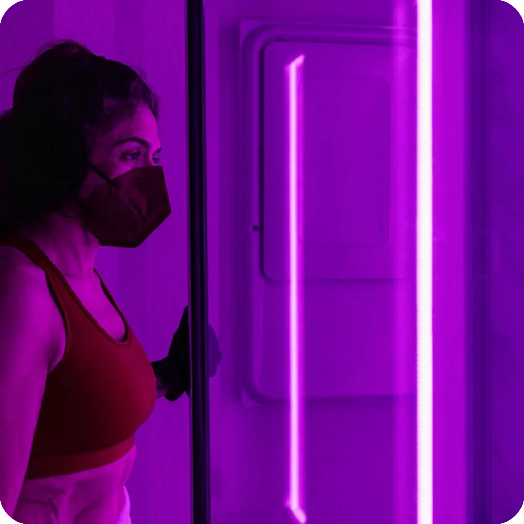 SK Performance recovery lounge with compression and performance therapy equipment